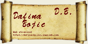 Dafina Bojić vizit kartica